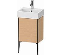 Duravit Meuble sous-vasque XViu XV4531LB212 43,4x33,4x49,3cm, noir mat, gauche, chêne brossé
