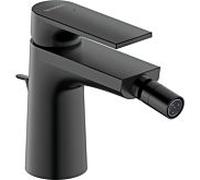 Duravit Mitigeur de bidet Tulum TU2400001046 avec tirette garniture de vidange , saillie 126mm, noir mat