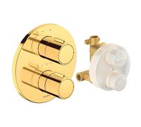 Duravit - Mitigeur thermostatique à encastrer, 2 sorties, avec corps d’encastrement, or TH4200008034