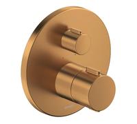 Duravit - Mitigeur thermostatique encastré, 2 sorties, bronze brossé TH4200014004