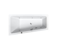 Duravit No.1 baignoire balnéo encastrée, trapèze, 1500x800mm, Jet Protect, 1 inclinaison du dossier à gauche, blanc, 760504000JP1000
