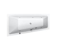 Duravit No.1 baignoire balnéo encastrée, trapèze, 1600x850mm, Jet Protect, 1 inclinaison du dossier à gauche, blanc, 760506000JP1000