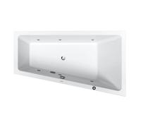 Duravit No.1 baignoire balnéo encastrée, trapèze, 1700x1000mm, Jet Protect, 1 inclinaison du dossier à droite, blanc, 760509000JP1000