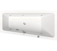 Duravit No.1 baignoire balnéo encastrée, trapèze, 1500x800mm, Jet Protect, 1 inclinaison du dossier à droite, blanc, 760505000JP1000