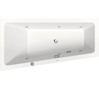Duravit No.1 baignoire balnéo encastrée, trapèze, 1500x800mm, Jet Protect, 1 inclinaison du dossier à gauche, blanc, 760504000JP1000