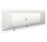 Duravit No.1 baignoire balnéo encastrée, trapèze, 1600x850mm, Jet Protect, 1 inclinaison du dossier à gauche, blanc, 760506000JP1000