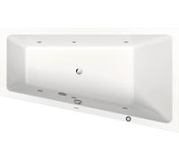 Duravit No.1 baignoire balnéo encastrée, trapèze, 1700x1000mm, Jet Protect, 1 inclinaison du dossier à droite, blanc, 760509000JP1000