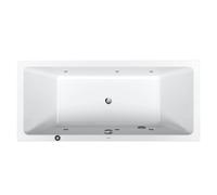 Duravit No.1 baignoire balnéo encastrée, rectangulaire, 1800x800mm, Jet Protect, 2 pans de dos, blanc, 760492000JP1000