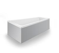 Duravit No.1 baignoire encastrée, trapèze, 1600x850mm, 1 pente de dossier à gauche, blanc, 700506000000000