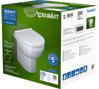 Duravit No. 1 cuvette wc avec abattant à descente lente sur pied oui blanc 41840900A1