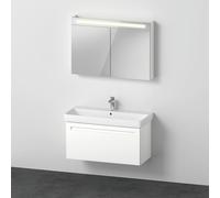 Duravit No.1 Ensemble de meubles 1000, incl. lavabo, meuble sous-lavabo, armoire de toilette, N10184018180000, Couleur: Décor blanc mat