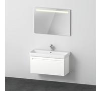Duravit No.1 Ensemble de meubles 1000, incl. lavabo, meuble sous-lavabo, miroir, N10183018180000, Couleur: Décor blanc mat