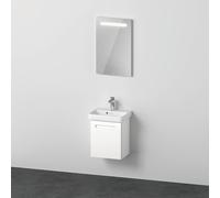 Duravit No.1 Ensemble de meubles 450, incl. lavabo, meuble sous-lavabo avec charnières à droite, miroir, N10150R18180000