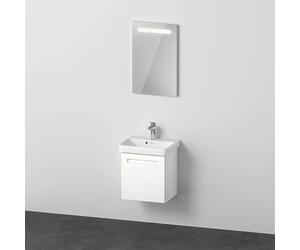Duravit No.1 ensemble de meubles 500, y compris lavabo, meuble sous-lavabo avec butée à gauche, miroirs, N10151L18180000