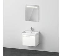 Duravit No.1 Ensemble de meubles 650, comprenant lavabo, meuble sous-lavabo, miroir, tiroir intérieur, découpe siphon, N10166018180000