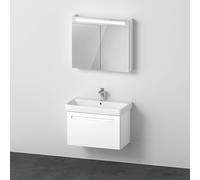Duravit No.1 Ensemble de meubles 800, incl. lavabo, meuble sous-lavabo, armoire de toilette, N10159018180000, Couleur: Décor blanc mat