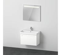 Duravit No.1 Ensemble de meubles 800, incl. lavabo, meuble sous-lavabo, miroir, tiroir intérieur, N10168018180000, Couleur: Décor blanc mat