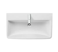 Duravit No.1 lavabo, 1 trou de robinetterie, avec trop-plein, 800x460mm, partie inférieure vitrifiée, 23758000002
