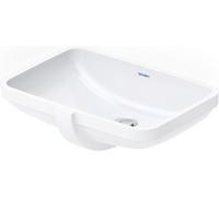 Duravit No.1 lavabo encastré, sans trou pour robinet, avec trop-plein, 525x380mm, dessous poncé, blanc, 03954900282