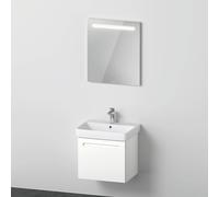 Duravit No.1 Ensemble de meubles 600, comprenant lavabo, meuble sous-lavabo, miroir, tiroir intérieur, découpe siphon, N10164018180000