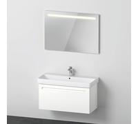 Duravit No.1 Ensemble de meubles 1000, comprenant lavabo, meuble sous-lavabo, miroir, tiroir intérieur, découpe siphon, N10185018180000, Couleur: Décor blanc mat