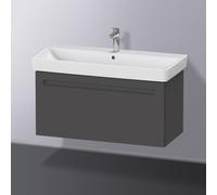 Duravit No.1 bâti-support pour lavabo suspendu, 1 tiroir, 940x426x478mm, avec découpe pour siphon et tiroir intérieur, N14390049490000, Couleur: Décor graphite mat