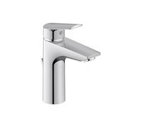 Duravit No.1 Mitigeur monocommande de lavabo, Robinet lavabo, Taille M (hauteur de sortie 117 mm), lavabo salle de bain, Robinet salle bain avec tirette et garniture de vidage, robinetterie, chromé