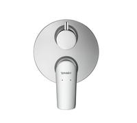 Duravit No.1 Mitigeur monocommandé encastré pour bain, avec corps de base, rond, 2 consommateurs, N15210008010