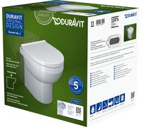 Duravit Cuvette WC No.1 sur pied avec abattant à descente lente, blanc 41840900A1