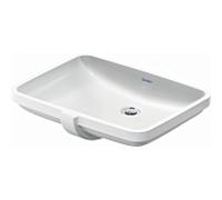 Duravit No. 1 vasque à encastrer 03955500282 55x40cm, pour installation par le bas, avec trop-plein, sans rangée de trous pour robinetterie, blanc