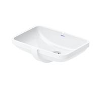 Duravit No.1 lavabo encastré, sans trou pour robinet, avec trop-plein, 525x380mm, dessous poncé, blanc, 03954900282