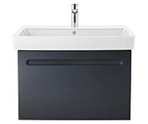 Duravit non. 2000 23758000002 80x46cm, avec trou pour robinetterie, trop-plein, rangée de trous pour robinetterie, blanc
