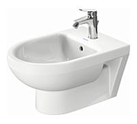 Duravit non. 2000 Basic bidet mural 2279150000 blanc, avec trop-plein, avec rangée de trous pour robinet