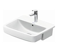 Duravit non. 2000 lavabo semi-encastré 03765500002 55x46cm, avec trou pour robinetterie, trop-plein, rangée de trous pour robinetterie, blanc