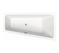 Duravit non. baignoire trapézoïdale 2000 700507000000000 160 x 85 x 46 cm, version à encastrer, avec dossier à droite, blanc