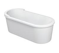 Duravit Oval baignoire Starck , 180x80cm blanc, à poser, avec tablier et cadre