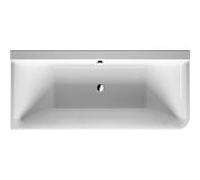 Duravit P3 Comforts bain 700379000000000 180 x 80 cm, blanc, coin gauche, 2 pentes arrières