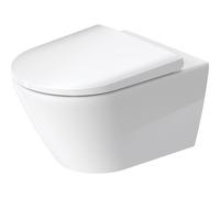 Duravit WC suspendu D-Neo 45770900A1 – sans bride, abattant, fixation Durafix, blanc brillant