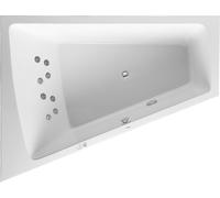 Duravit Paiova Bain à remous, à encastrer, simple dos à gauche, bâti-support, garniture de vidage et de trop-plein chromée, système Jet, 1800x1400mm, 760216000JS1000