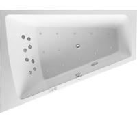 Duravit Paiova Bain à remous, à encastrer, simple dos à gauche, bâti-support, garniture de vidage et de trop-plein chrome, Combi-Système P, 1800x1400mm, 760216000CP1000
