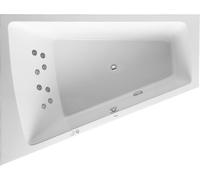 Duravit Paiova Bain à remous, à encastrer, simple dos à gauche, bâti-support, vidage et trop-plein chromés, système Jet, 1700x1300mm, 760214000JS1000