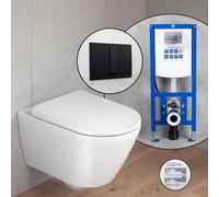 Duravit Plinero Pack complet cuvette suspendue et bâti-support neeos,, 45970920A1+16791BM#SET,