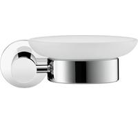 Duravit – Porte-savon D-Code droite 13,5x12 cm verre blanc mat chrome 0099181000