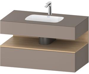 Duravit Qatego lavabo avec meuble 100 cm beige QA4786030430010