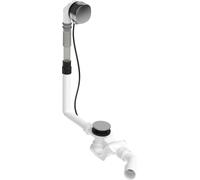 Duravit Quadroval ensemble vidage et trop-plein avec bec de baignoire, 792201, chrome, 792201000001000