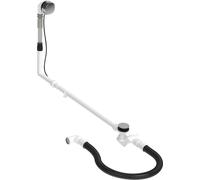 Duravit Quadroval ensemble vidage et trop-plein avec bec de baignoire 792211, chrome, 792211000001000