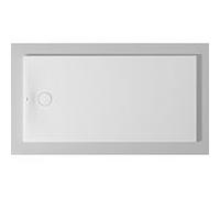 Duravit Receveur de douche rectangulaire Tempano 720207000000000 160 x 80 x 5 cm, au ras du sol, blanc