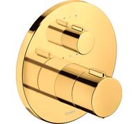 Duravit robinetterie thermostatique, thermostat encastré, 2 consommateurs, rond, TH4200014034, Couleur: Or poli