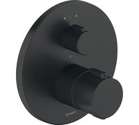 Duravit robinetterie thermostatique, thermostat encastré, 2 consommateurs, rond, TH4200014046, Couleur: Noir Mat