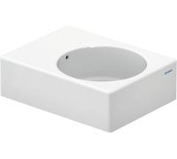Duravit Scola lavabo, 615x460mm, avec trop-plein, 1 trou de robinetterie prépercé, position du bassin à droite, 06856000001, Couleur: Blanc avec Wondergliss